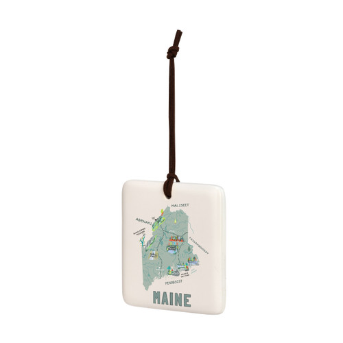 Maine State Magnetic Ornament - Bone slide 