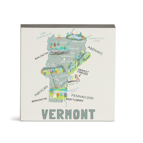 Vermont State Wall Art - 6"sq slide 