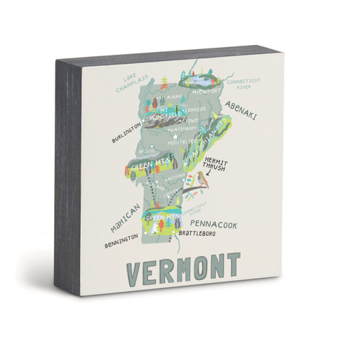 Vermont State Wall Art - 6"sq slide 