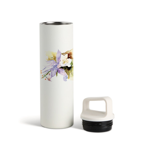 Columbine Water Bottle - White 20oz slide 