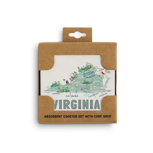 Virginia State Coasters - Set of 4 slide 