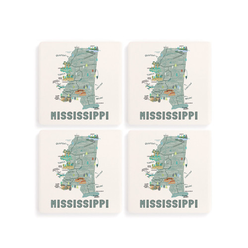 Mississippi State Coasters - Set of 4 slide 