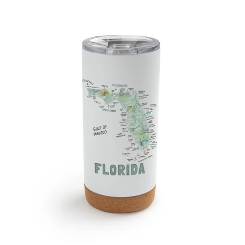 Florida State Metal Tumbler wLid - White slide 