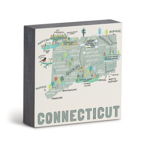 Connecticut State Wall Art - 6"sq slide 