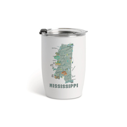 Mississippi State Wine Tumbler-White12oz slide 