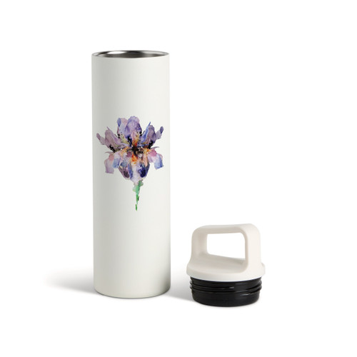 Iris Water Bottle - White 20oz slide 