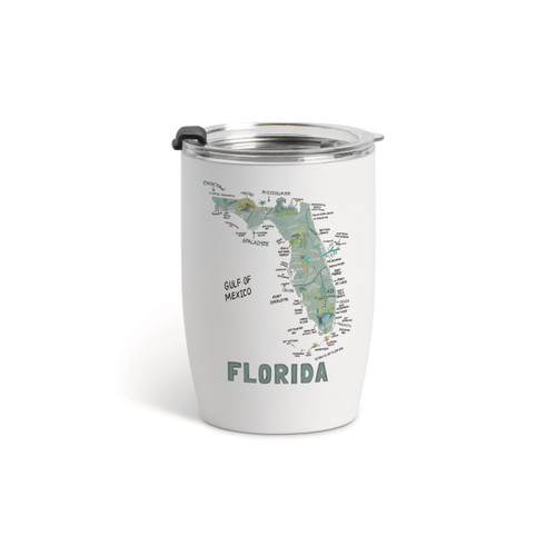 Florida State Wine Tumbler - White 12oz slide 