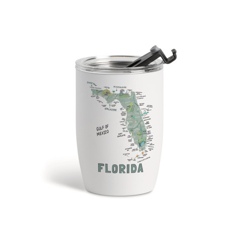 Florida State Wine Tumbler - White 12oz slide 