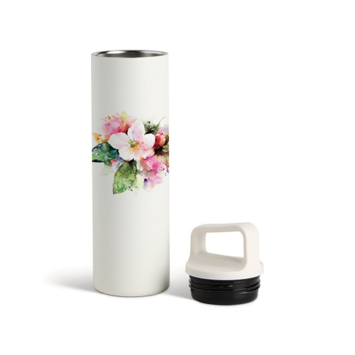 Apple Blossom Water Bottle-White20oz slide 