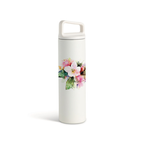 Apple Blossom Water Bottle-White20oz slide 