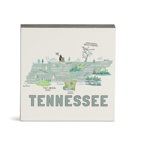 Tennessee State Wall Art - 6"sq slide 