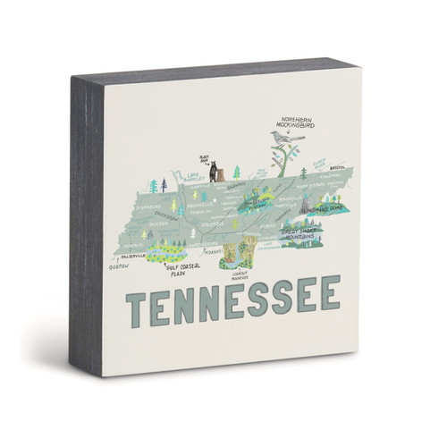 Tennessee State Wall Art - 6"sq slide 