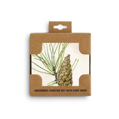 Green Pine Coasters Set of 4 slide 