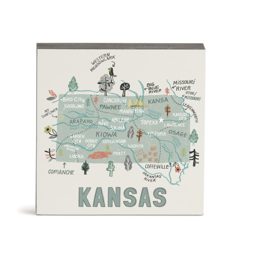 Kansas State Wall Art - 6"sq slide 
