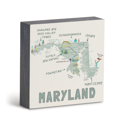 Maryland State Wall Art - 6"sq slide 
