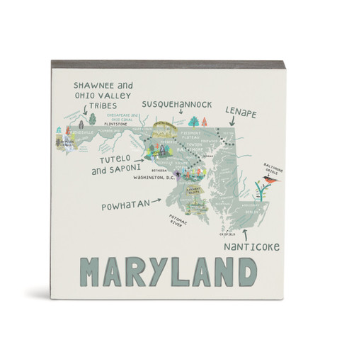 Maryland State Wall Art - 6"sq slide 