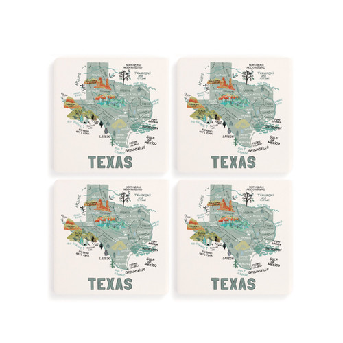 Texas State Coasters - Set of 4 slide 