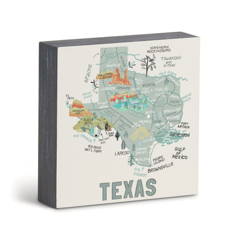 Texas State Wall Art - 6"sq slide 