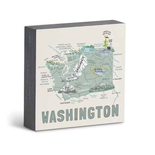 Washington State Wall Art - 6"sq slide 