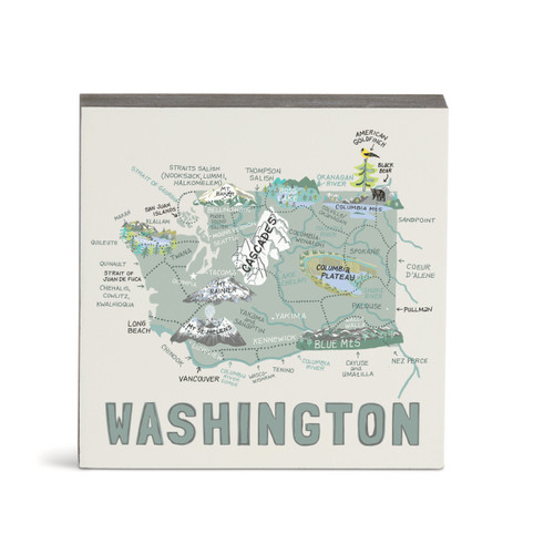 Washington State Wall Art - 6"sq slide 