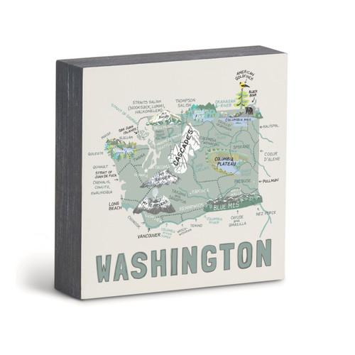 Washington State Wall Art - 6"sq slide 