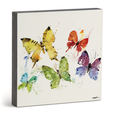 Flock of Butterflies Wall Art - 10"sq slide 