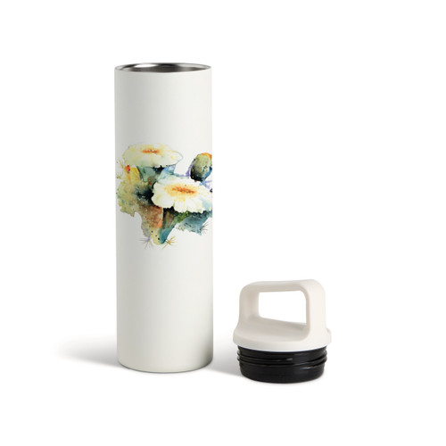 Saguaro Cactus Water Bottle-White20oz slide 