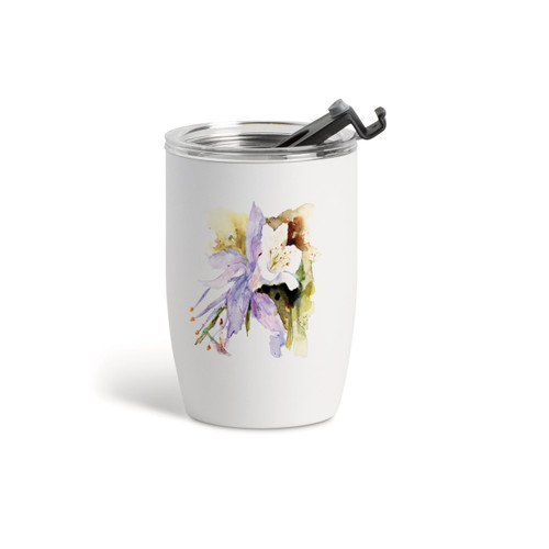Columbine Wine Tumbler - White 12oz slide 