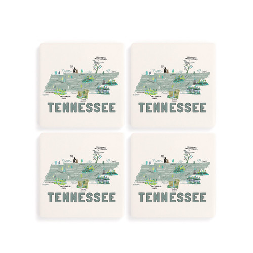 Tennessee State Coasters - Set of 4 slide 