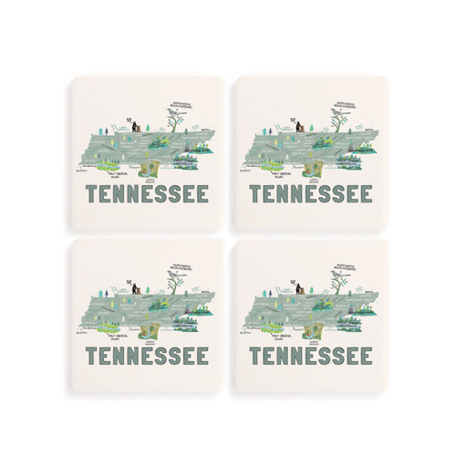Tennessee State Coasters - Set of 4 slide 