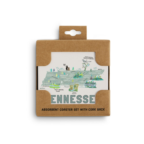 Tennessee State Coasters - Set of 4 slide 
