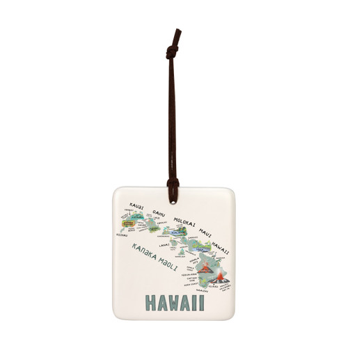 Hawaii State Magnetic Ornament - Bone slide 