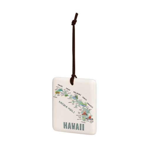 Hawaii State Magnetic Ornament - Bone slide 