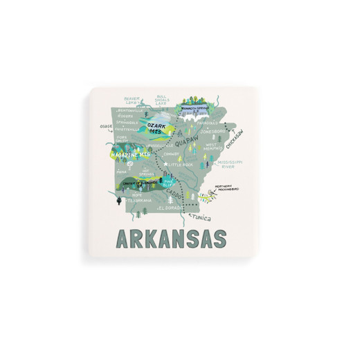 Arkansas State Coasters - Set of 4 slide 