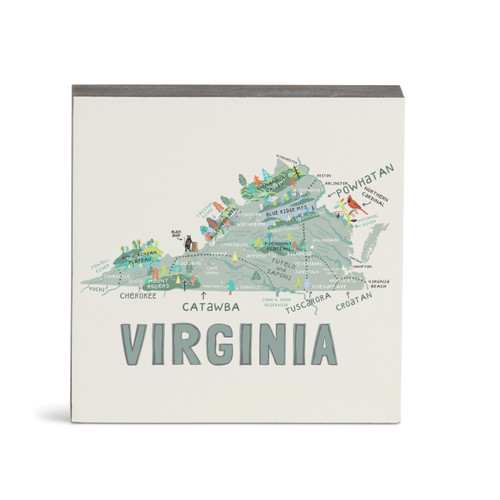 Virginia State Wall Art - 6"sq slide 