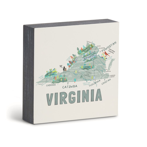 Virginia State Wall Art - 6"sq slide 