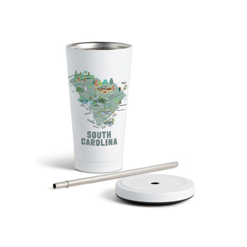 SouthCarolinaState TmblrwStraw-White16oz slide 