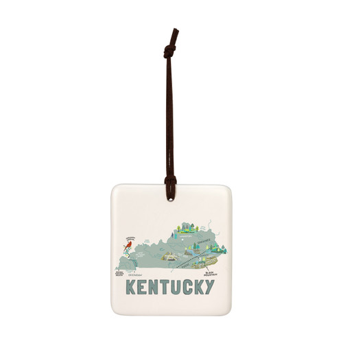Kentucky State Magnetic Ornament - Bone slide 