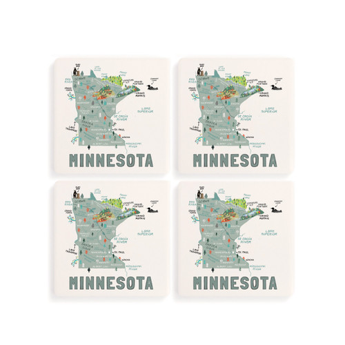 Minnesota State Coasters - Set of 4 slide 