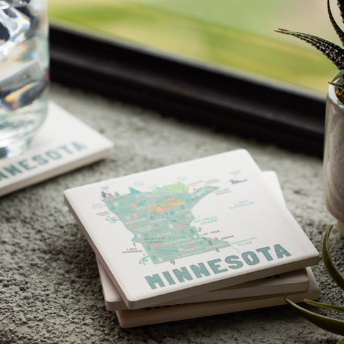 Minnesota State Coasters - Set of 4 slide 