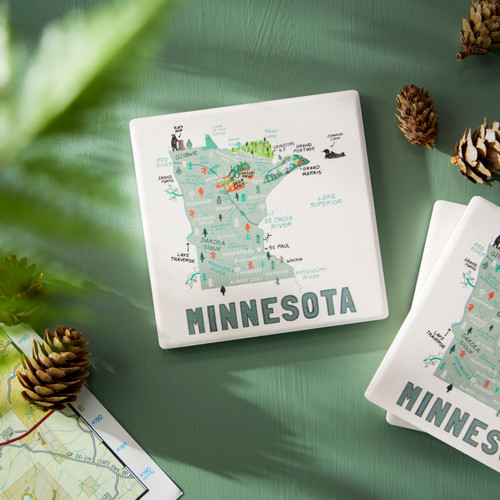 Minnesota State Coasters - Set of 4 slide 