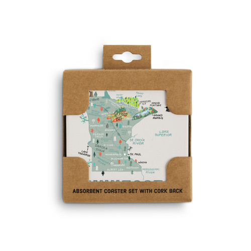 Minnesota State Coasters - Set of 4 slide 