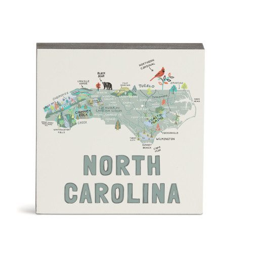 North Carolina State Wall Art - 6"sq slide 