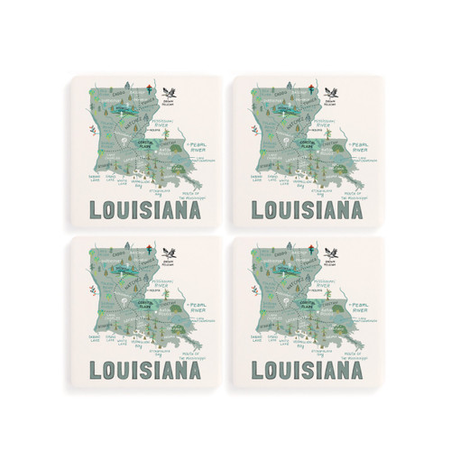Louisiana State Coasters - Set of 4 slide 
