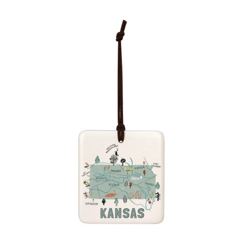 Kansas State Magnetic Ornament - Bone slide 