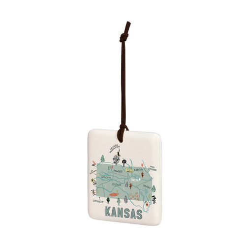 Kansas State Magnetic Ornament - Bone slide 