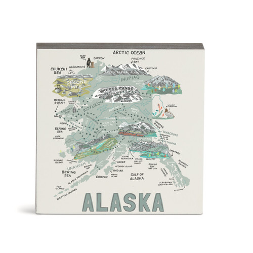 Alaska State Wall Art - 6"sq slide 