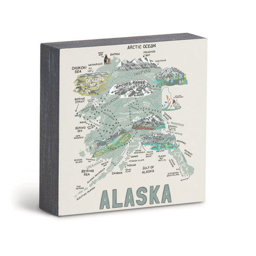 Alaska State Wall Art - 6"sq slide 