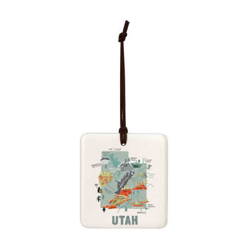 Utah State Magnetic Ornament - Bone slide 