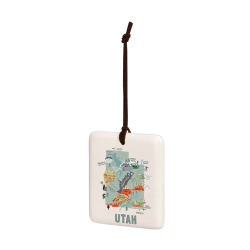 Utah State Magnetic Ornament - Bone slide 